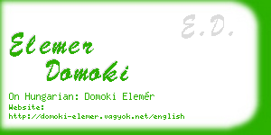 elemer domoki business card
