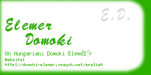 elemer domoki business card